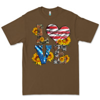 Cacao love with sunflowers and usa flag Premium Tee - Artiststas