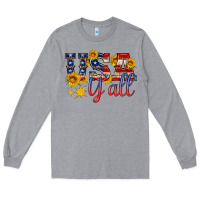 Heather Grey usa y all Long Sleeve Tee - HRA Design Shop