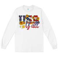 White usa y all Long Sleeve Tee - HRA Design Shop