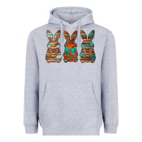 Heather Grey western easter bunnies Heavyweight Hoodie - Jasminsmagicworld