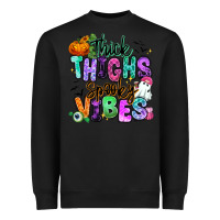 Black Thick thighs spooky vibes Heavyweight Sweatshirt - RanaPortraitStore