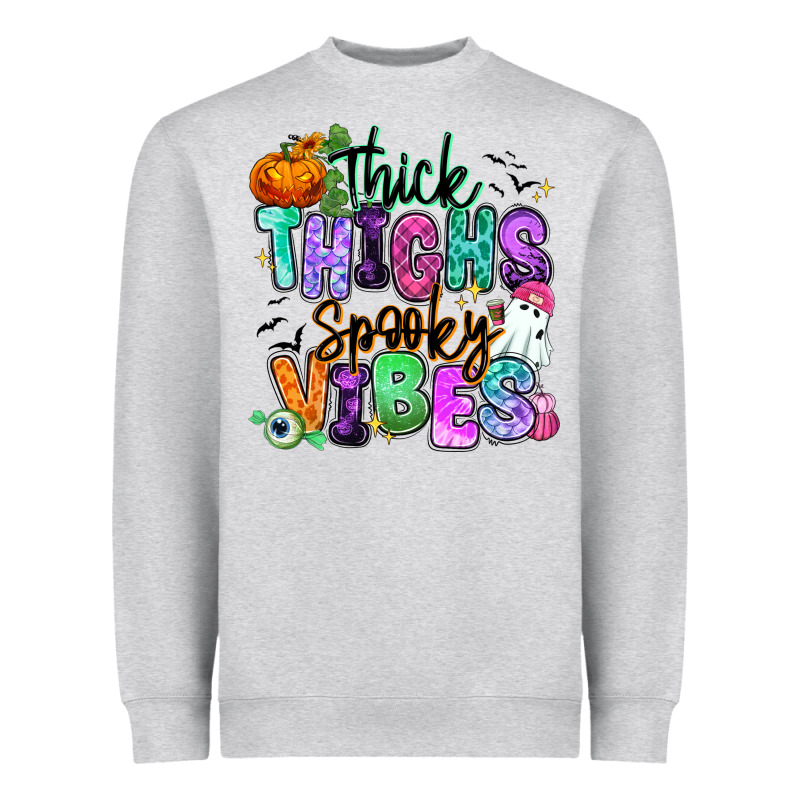 Thick Thighs Spooky Vibes Heavyweight Sweatshirt by RanaPortraitStore | Teevron