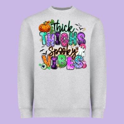 Heavyweight Sweatshirt Thick thighs spooky vibes