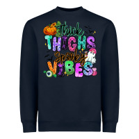 Navy Thick thighs spooky vibes Heavyweight Sweatshirt - RanaPortraitStore