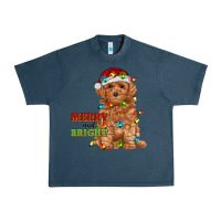 Midnight Navy merry and bright toy poodle Urban Heavy Tee - RanaPortraitStore