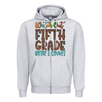 Heather Grey watch out fifth grade here i come! Zipper Hoodie - JahusDesignShop