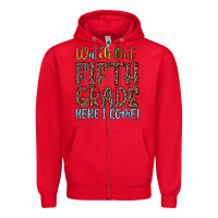 Red watch out fifth grade here i come! Zipper Hoodie - JahusDesignShop