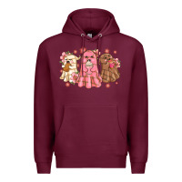 Burgundy mexican desert ghosts Premium Hoodie - MaliasSmallBusiness