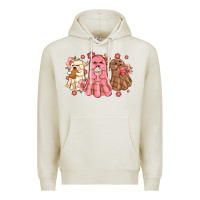 Oatmeal Heather mexican desert ghosts Premium Hoodie - MaliasSmallBusiness