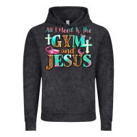 Vintage Black all i need is the gym and jesus Vintage Hoodie - JahusDesignShop