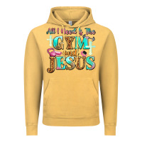 Vintage Mustard all i need is the gym and jesus Vintage Hoodie - JahusDesignShop