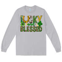 Moon Dust Lucky and blessed st. patricks day Long Sleeve Tee - Neo Western