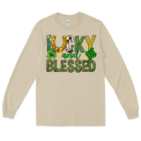 Mushroom Lucky and blessed st. patricks day Long Sleeve Tee - Neo Western