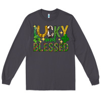 Smoke Lucky and blessed st. patricks day Long Sleeve Tee - Neo Western