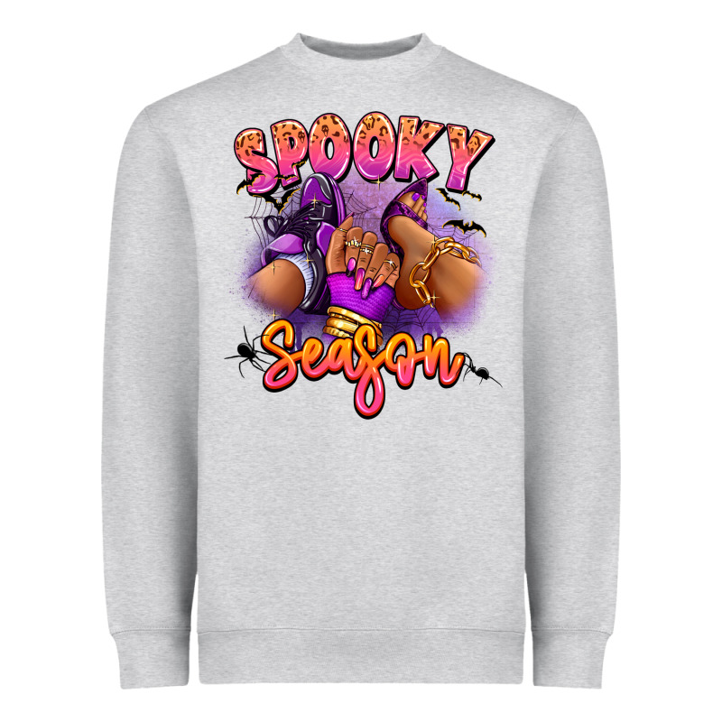 Spooky Season Sneaker And Heel Afro Woman Heavyweight Sweatshirt by RanaPortraitStore | Teevron