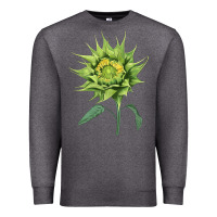 Charcoal Heather sun fill green green sunflower Premium Sweatshirt - LillyAllenDesigns