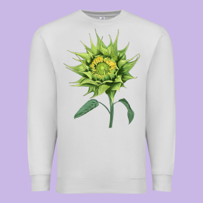 Sun Fill Green Green Sunflower Premium Sweatshirt Designed By Lillyallendesigns