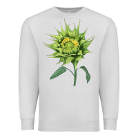 Dove Grey sun fill green green sunflower Premium Sweatshirt - LillyAllenDesigns