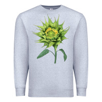 Heather Grey sun fill green green sunflower Premium Sweatshirt - LillyAllenDesigns