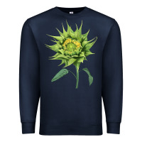 Navy sun fill green green sunflower Premium Sweatshirt - LillyAllenDesigns
