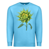 Ocean Blue sun fill green green sunflower Premium Sweatshirt - LillyAllenDesigns