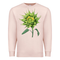 Pale Pink sun fill green green sunflower Premium Sweatshirt - LillyAllenDesigns