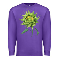 Purple sun fill green green sunflower Premium Sweatshirt - LillyAllenDesigns