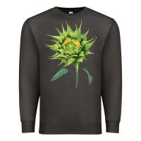 Smoke sun fill green green sunflower Premium Sweatshirt - LillyAllenDesigns