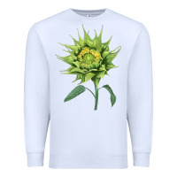 White sun fill green green sunflower Premium Sweatshirt - LillyAllenDesigns