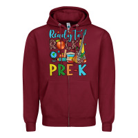 Burgundy ready to rock pre k Zipper Hoodie - JahusDesignShop