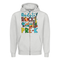 Dove Grey ready to rock pre k Zipper Hoodie - JahusDesignShop