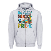 Heather Grey ready to rock pre k Zipper Hoodie - JahusDesignShop