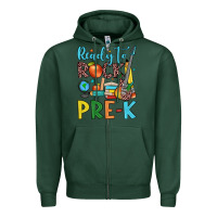 Sports Green ready to rock pre k Zipper Hoodie - JahusDesignShop