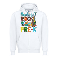 White ready to rock pre k Zipper Hoodie - JahusDesignShop