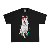 Black christmas white shepherd with christmas lights Urban Heavy Tee - RanaPortraitStore