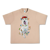Burro christmas white shepherd with christmas lights Urban Heavy Tee - RanaPortraitStore