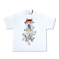White christmas white shepherd with christmas lights Urban Heavy Tee - RanaPortraitStore
