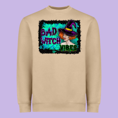 Heavyweight Sweatshirt Halloween Bad Witch Vibes Watercolor