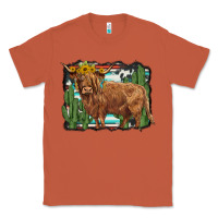 Copper western cactus highland cow Classic Tee - BarkalooDesign
