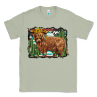 Matcha western cactus highland cow Classic Tee - BarkalooDesign