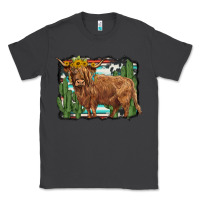 Smoke western cactus highland cow Classic Tee - BarkalooDesign
