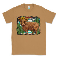 Toasted Coconut western cactus highland cow Classic Tee - BarkalooDesign