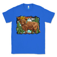True Royal western cactus highland cow Classic Tee - BarkalooDesign