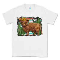White western cactus highland cow Classic Tee - BarkalooDesign
