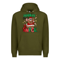 Army Green lookin' like a snack christmas character Premium Hoodie - MaliasSmallBusiness