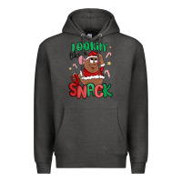 Charcoal Heather lookin' like a snack christmas character Premium Hoodie - MaliasSmallBusiness