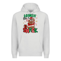 Dove Grey lookin' like a snack christmas character Premium Hoodie - MaliasSmallBusiness