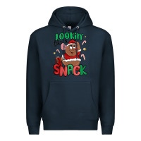 Navy lookin' like a snack christmas character Premium Hoodie - MaliasSmallBusiness