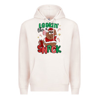 Pale Pink lookin' like a snack christmas character Premium Hoodie - MaliasSmallBusiness