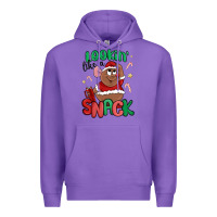 Purple lookin' like a snack christmas character Premium Hoodie - MaliasSmallBusiness